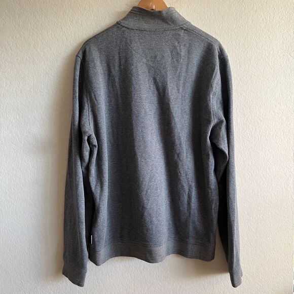 TED BAKER London Grey Cotton Quarter Zip Long Sleeve Sweater Mens 6 XXL - Picture 2 of 8